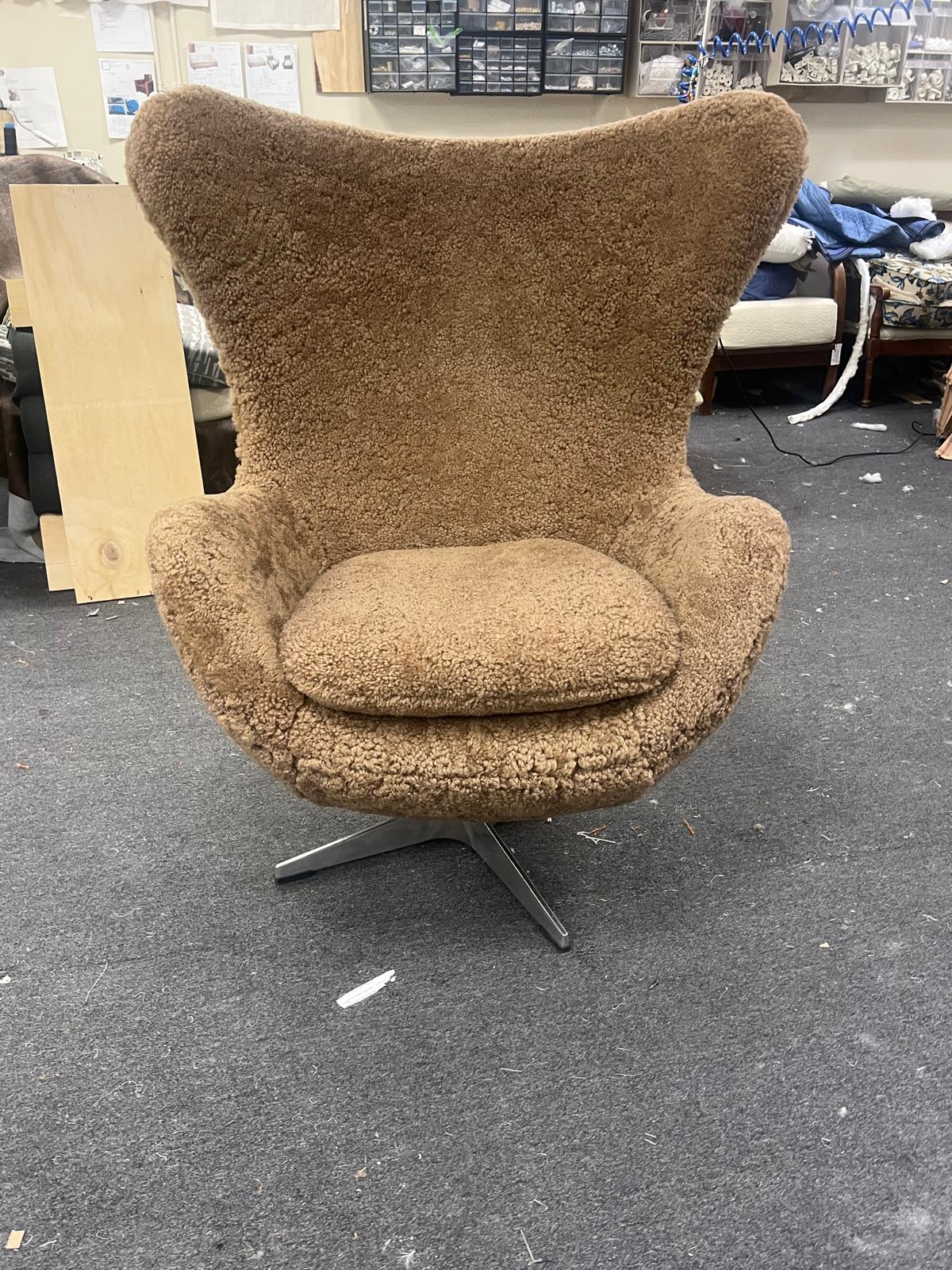 Shearling egg chair